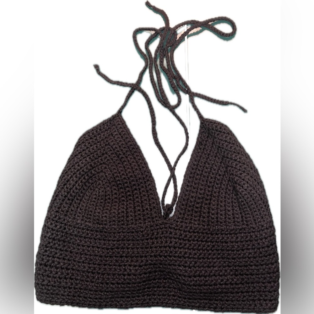 Handmade crotchet Bohemian halter top